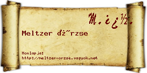 Meltzer Örzse névjegykártya